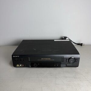 Sony SLV-N51 4-Head Hi-Fi Stereo VCR - Black No Remote Tested Working
